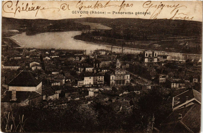 Carte postale ancienne Givors Panorama general à Givors