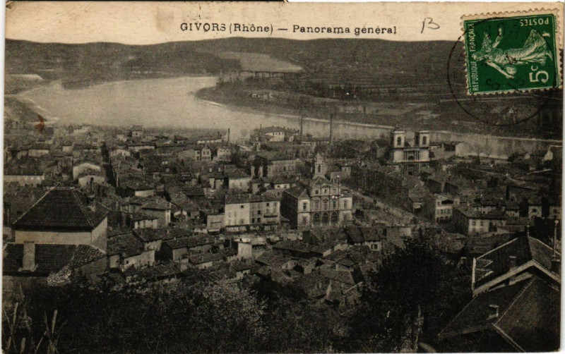 Carte postale ancienne Givors Panorama general à Givors