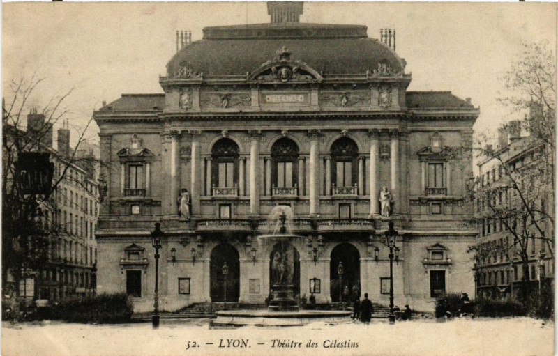 Carte postale ancienne Lyon Theatre des Celestins à Lyon
