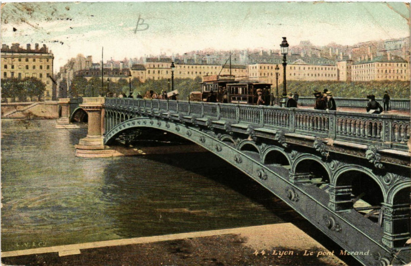 Carte postale ancienne Lyon Le Pont Morand à Lyon