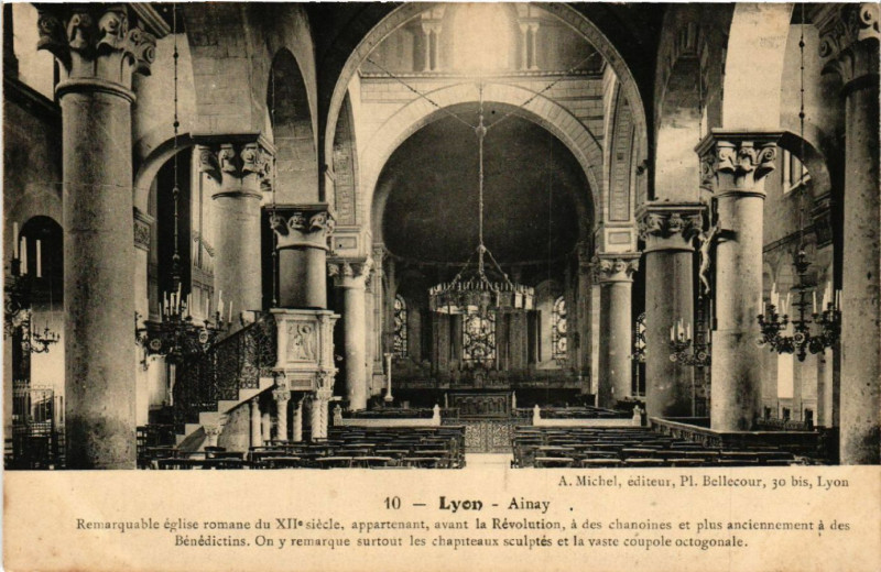 Carte postale ancienne Lyon Ainay à Lyon