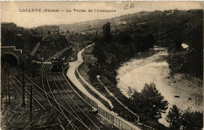 Carte postale ancienne Lozanne La Vallée de l'Azergues à Lozanne