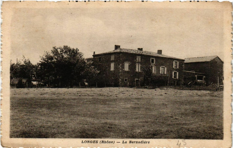 Carte postale ancienne Longes La Bernadiere à Longes