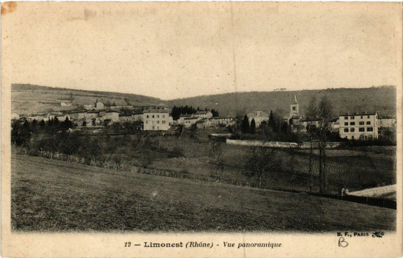 Carte postale ancienne Limonest Vue Panoramique à Limonest