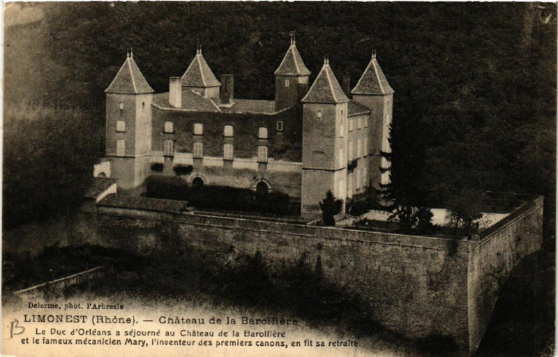 Carte postale ancienne Limonest Chateau de La Barolliere à Limonest