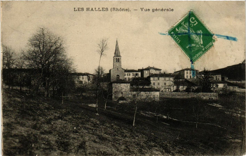 Carte postale ancienne Les Halles Vue générale aux Halles