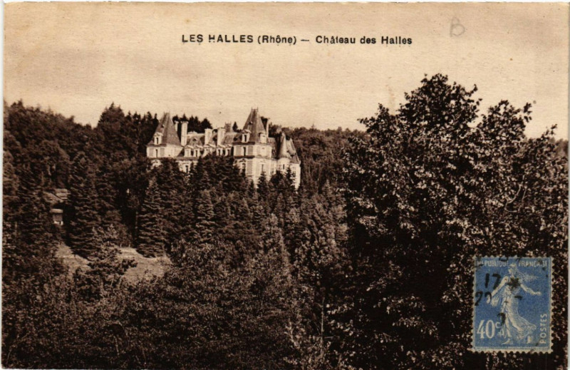 Carte postale ancienne Les Halles Chateau des Halles aux Halles