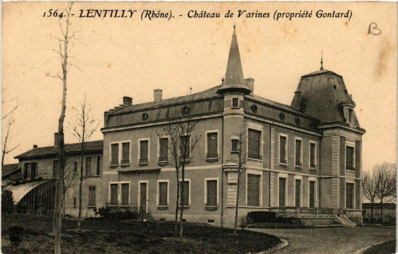 Carte postale ancienne Lentilly Chateau de Varines propr. Gontard à Lentilly