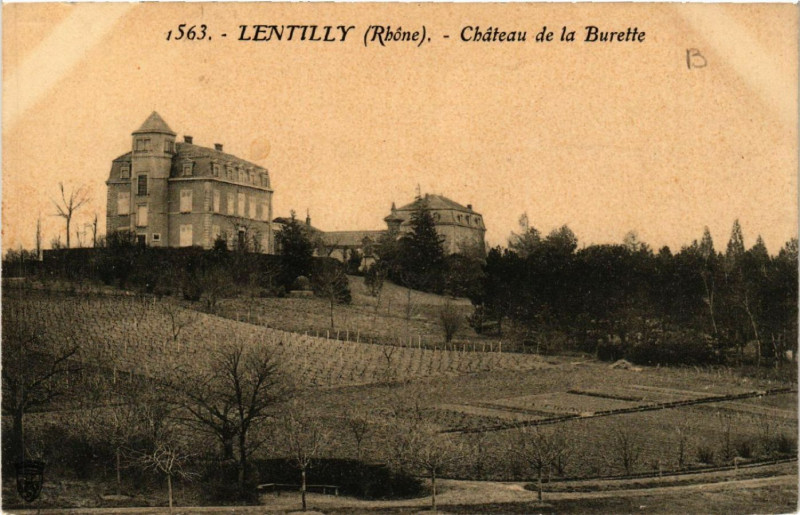 Carte postale ancienne Lentilly Chateau de la Burette à Lentilly