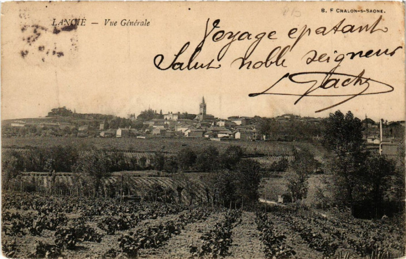 Carte postale ancienne Lancie Vue générale à Lancié