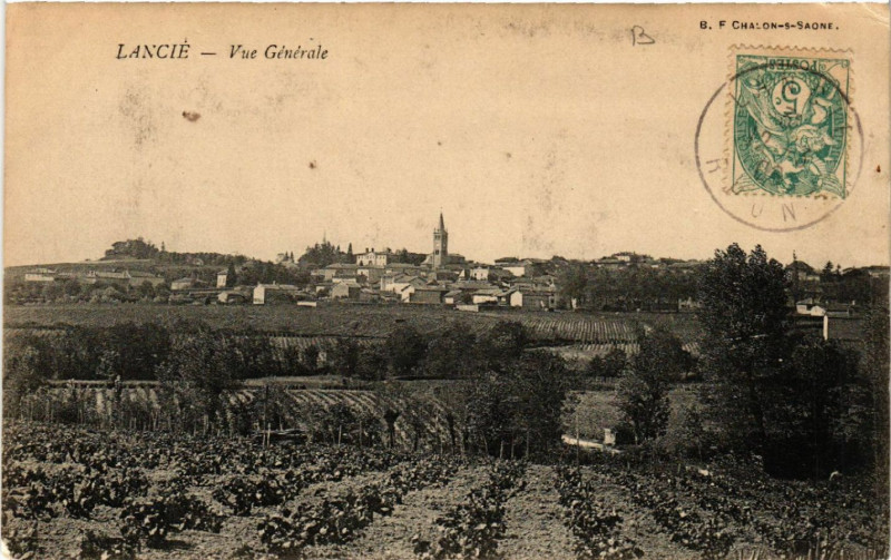 Carte postale ancienne Lancie Vue générale à Lancié