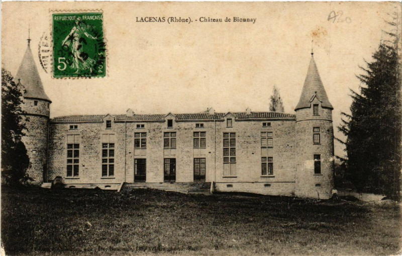 Carte postale ancienne Lacenas Chateau de Bionnay à Lacenas