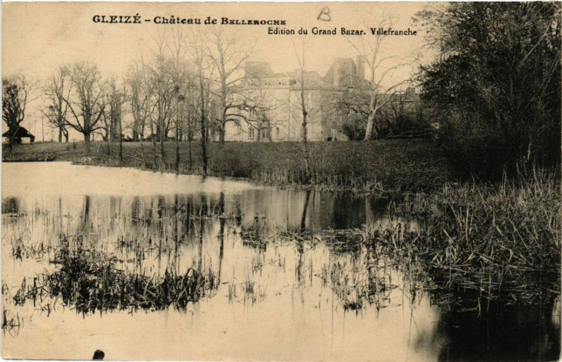 Carte postale ancienne Gleize Chateau de Belleroche à Gleizé