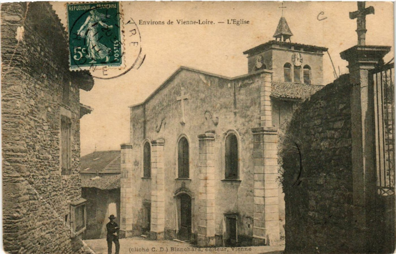 Carte postale ancienne Env. de Vienne-Loire L'Eglise