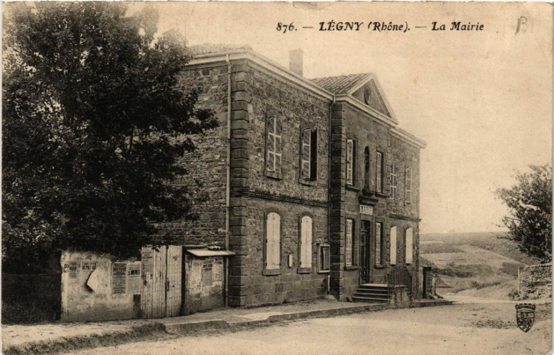 Carte postale ancienne Legny La Mairie à Légny