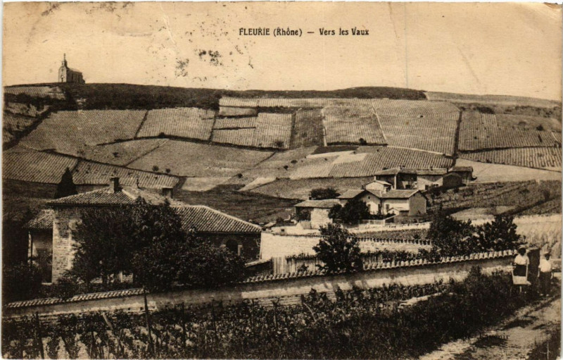 Carte postale ancienne Fleurie Vers les Vaux à Fleurie