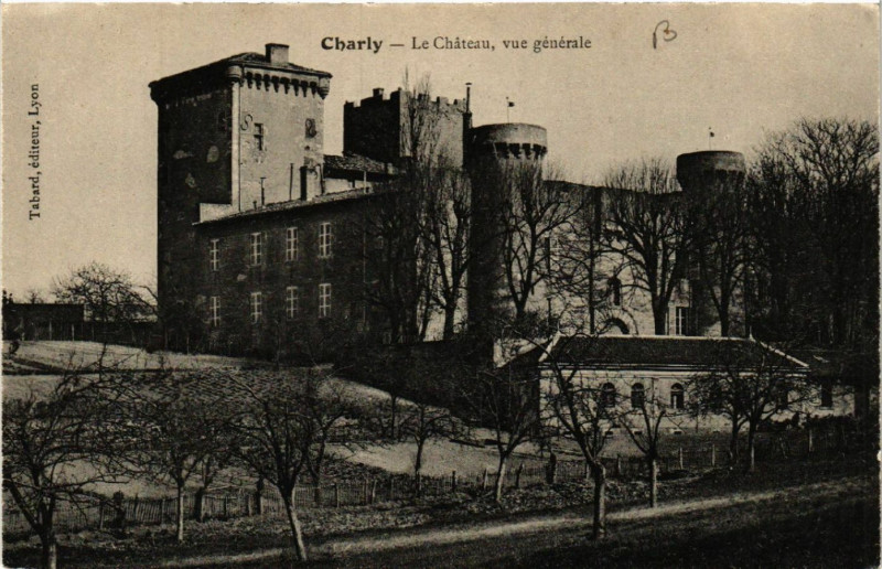 Carte postale ancienne Charly Le Chateau vue générale à Charly