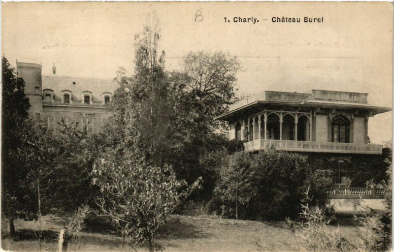 Carte postale ancienne Charly Chateau Burel à Charly