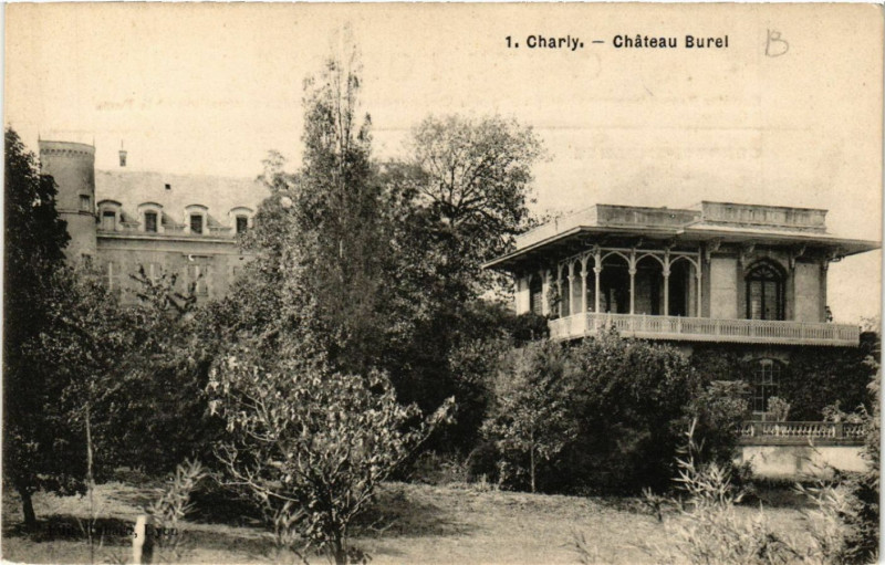 Carte postale ancienne Charly Chateau Burel à Charly