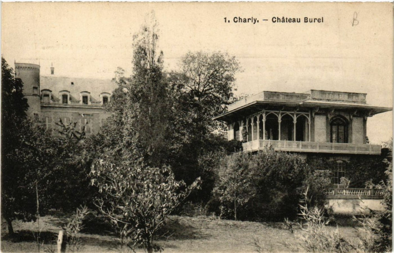 Carte postale ancienne Charly Chateau Burel à Charly