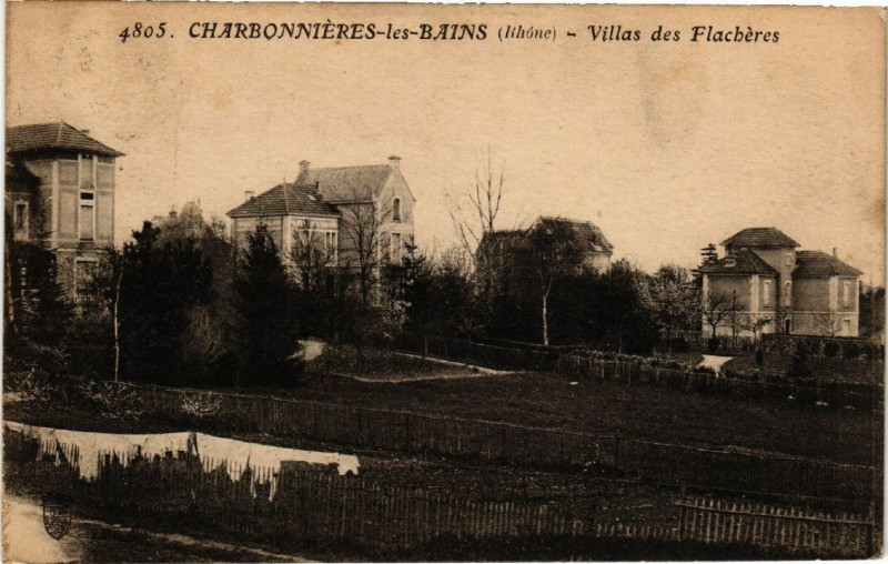 Carte postale ancienne Charbonnieres-les-Bains Villas des Flacheres à Charbonnières-les-Bains