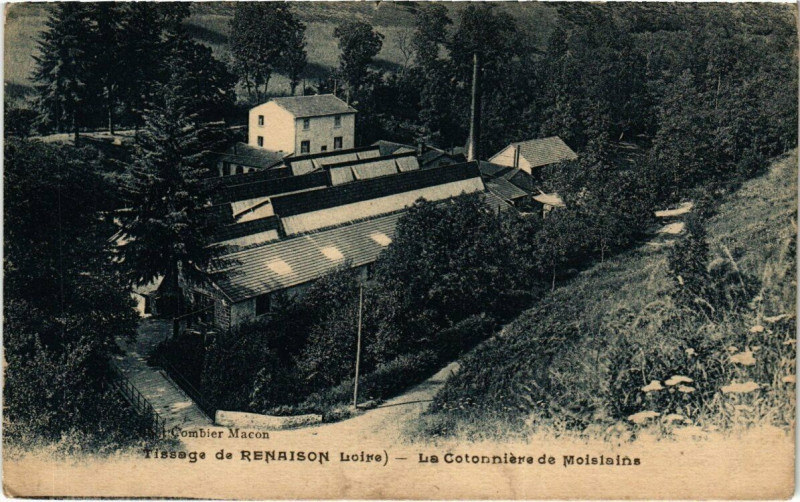 Carte postale ancienne Tissage de Renaison à Renaison