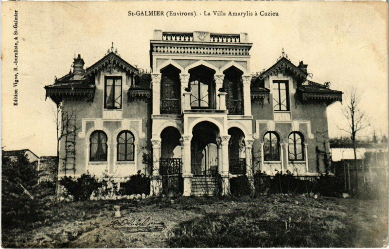 Carte postale ancienne St-Galmier - La VillaAmarylis a Cuzieu à Cuzieu