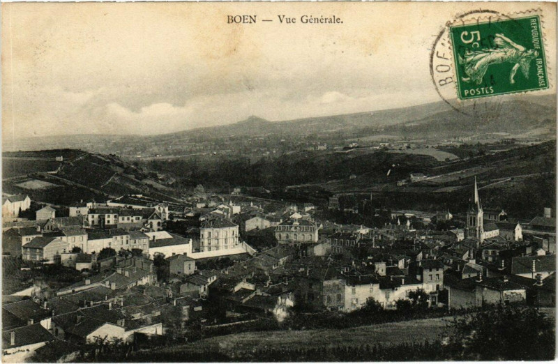 Carte postale ancienne Boen - Vue générale