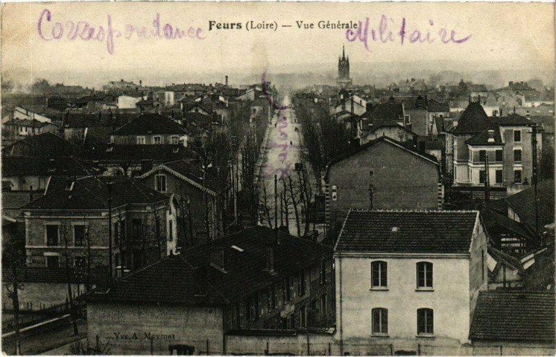 Carte postale ancienne Feurs - Vue Générale à Feurs