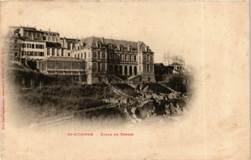 Carte postale ancienne Saint Etienne- Ecole de Dessin France à Saint-Étienne
