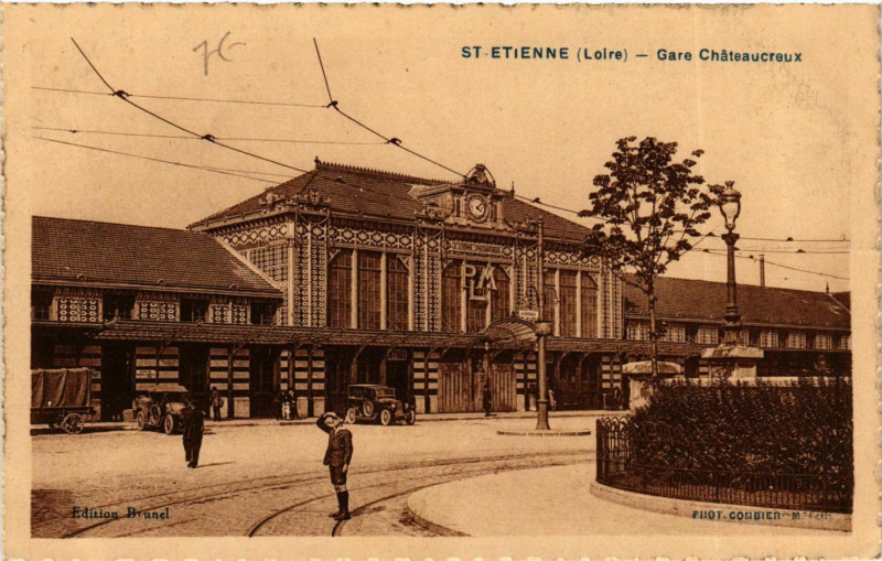 Carte postale ancienne Saint Etienne- Gare Chateaucreux France à Saint-Étienne