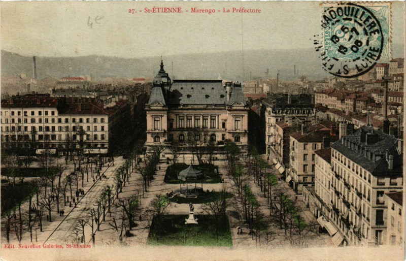 Carte postale ancienne Saint Etienne- Marengo, La Prefecture France à Saint-Étienne