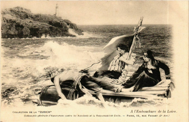 Carte postale ancienne A l'Embouchure de la Loire France