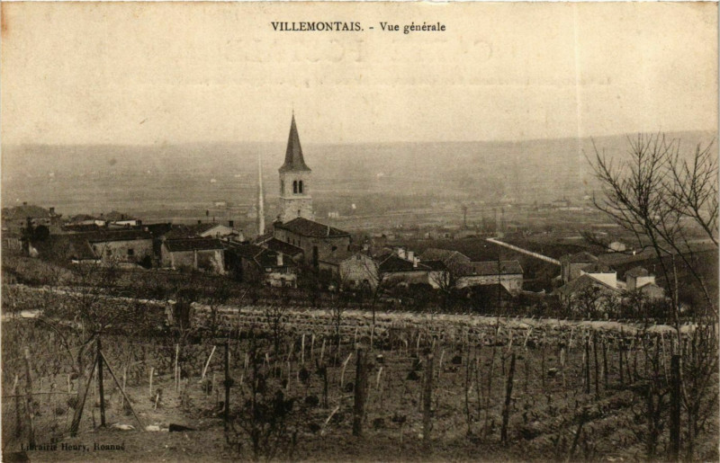 Carte postale ancienne Villemontais - Vue Generale France à Villemontais