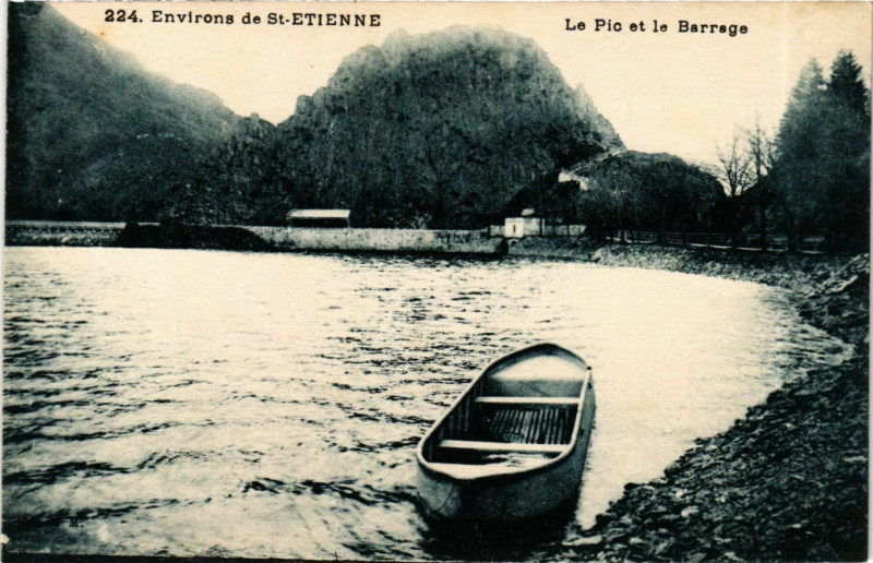 Carte postale ancienne Le Pic et le Barrage - Environs de Saint-Etienne France à Saint-Étienne