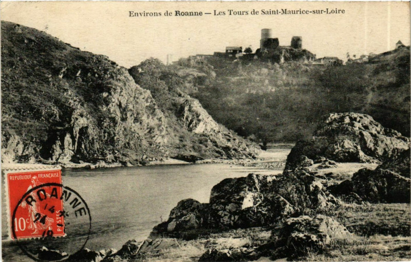 Carte postale ancienne Saint-Maurice-sur-Loire - Les Tours - Env. De Roanne France à Roanne