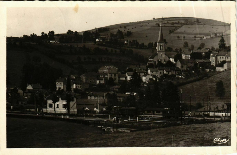 Carte postale ancienne Saint-Victor-sur-Rhins - Vue Generale - Cote Sud France à Saint-Victor-sur-Rhins
