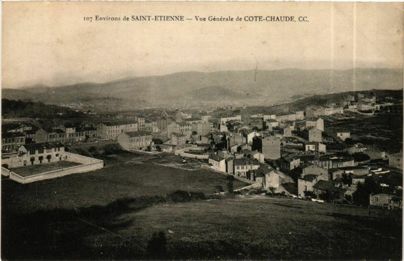 Carte postale ancienne Vue Générale de Cote-Chaude à Saint-Étienne