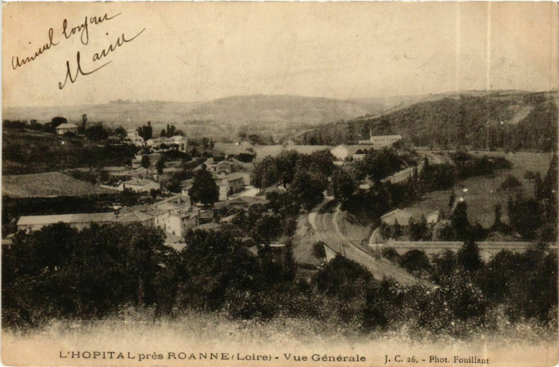Carte postale ancienne L'Hopital pres Roanne - Vue Generale France à Roanne