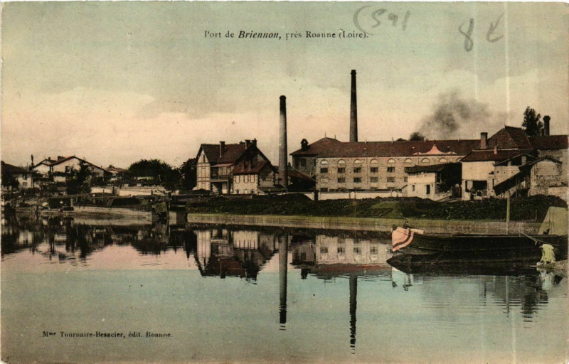Carte postale ancienne Briennon - Port de Briennon - pres Roanne France à Briennon