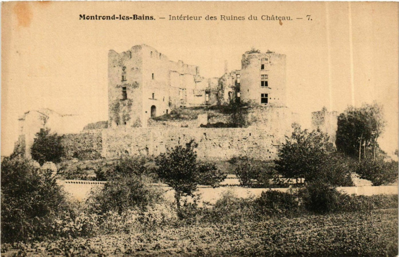 Carte postale ancienne Montrond-les-Bains - Interieur des Ruines du Chateau France à Montrond-les-Bains