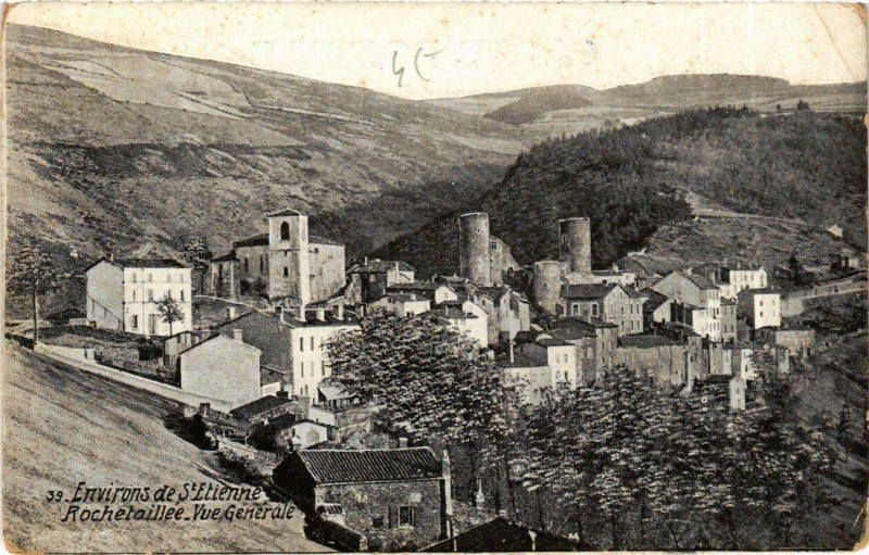 Carte postale ancienne Rochetaillee - Vue Generale - Env. De Saint-Etienne France à Saint-Étienne