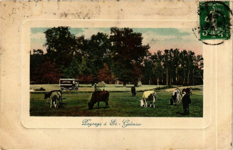 Carte postale ancienne Saint-Galmier - Paysage a Saint-Galmier France à Saint-Galmier