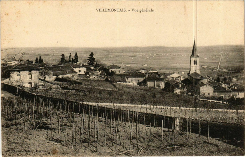 Carte postale ancienne Villemontais - Vue Generale France à Villemontais