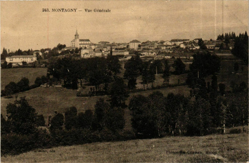Carte postale ancienne Montagny - Vue Generale France à Montagny