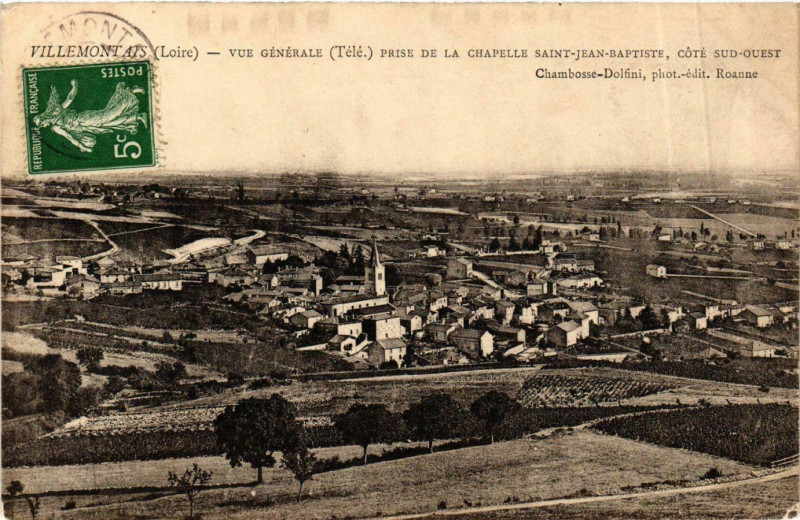 Carte postale ancienne Villemontais - Vue Generale France à Villemontais