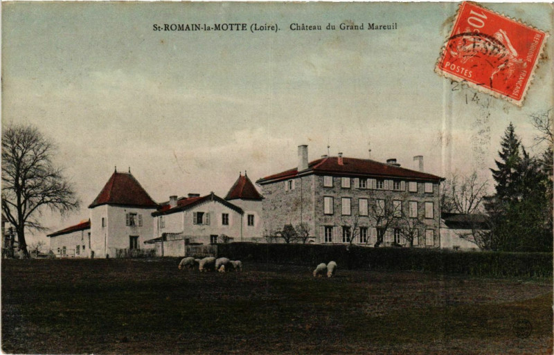 Carte postale ancienne Saint-Romain-la-Motte - Chateau du Grand Mareuil France à Saint-Romain-la-Motte