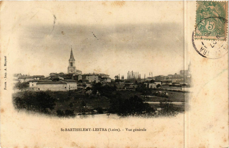 Carte postale ancienne Saint-Barthelemy-Lestra - Vue Generale France à Saint-Barthélemy-Lestra