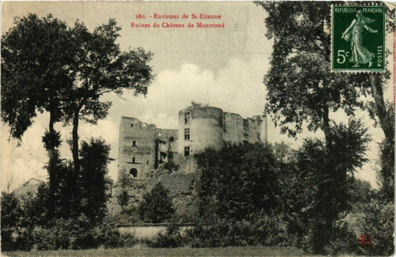 Carte postale ancienne Ruines du Château de Montrond à Montrond-les-Bains
