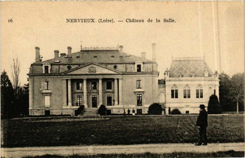 Carte postale ancienne Nervieux - Chateau de la Salle France à Nervieux